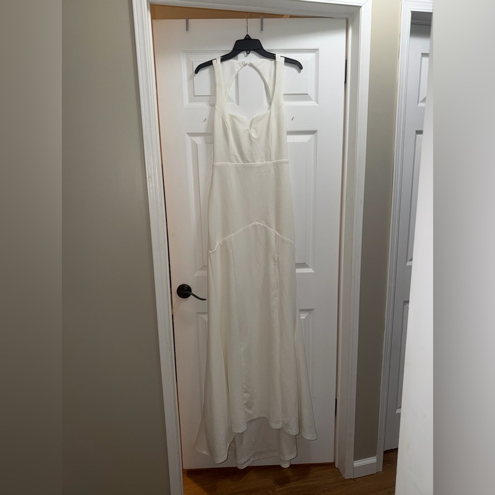 Elegant Cream Halter Maxi Dress